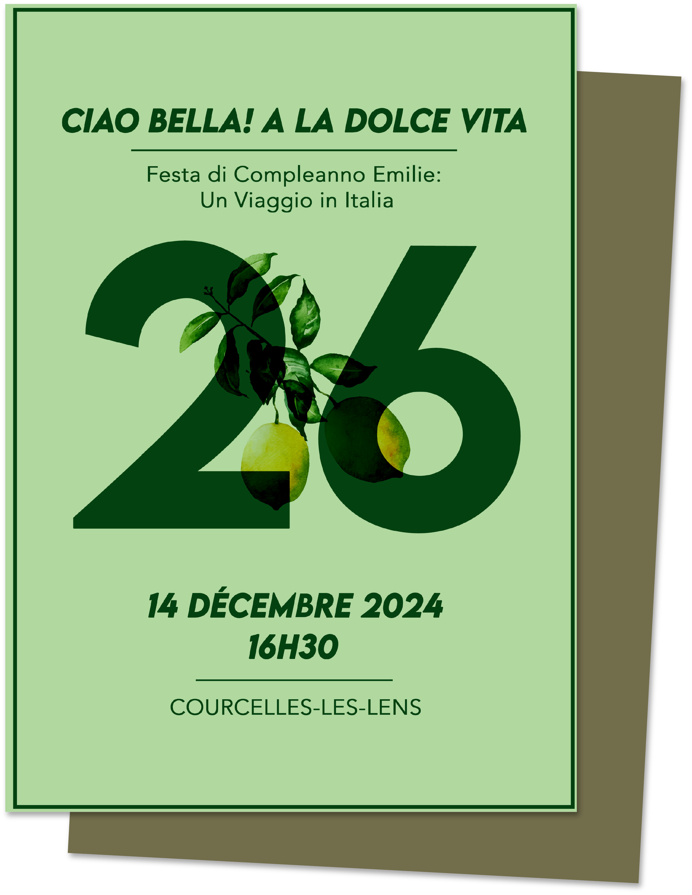 Invitation Ciao Bella