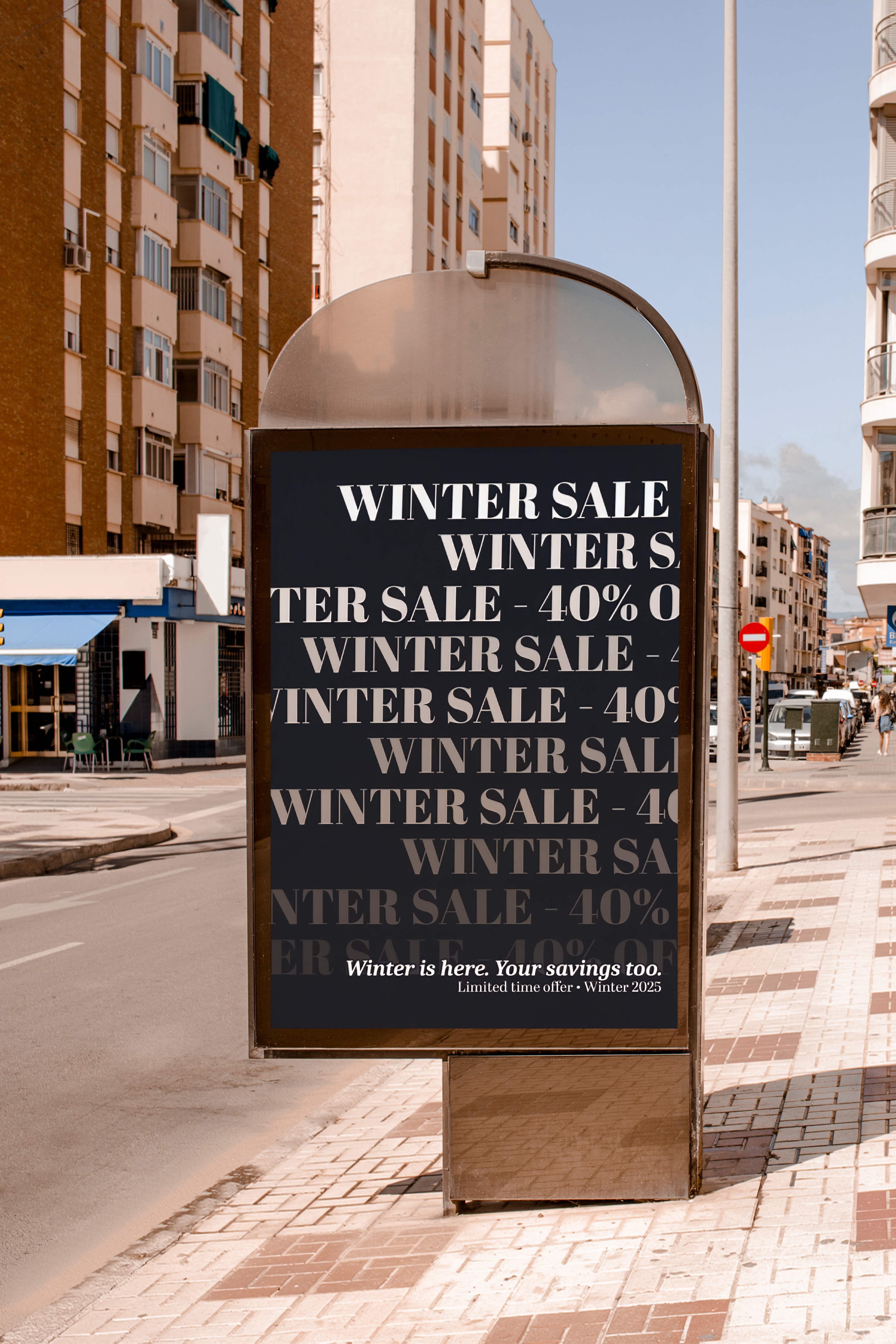 Panneau publicitaire Winter Sale
